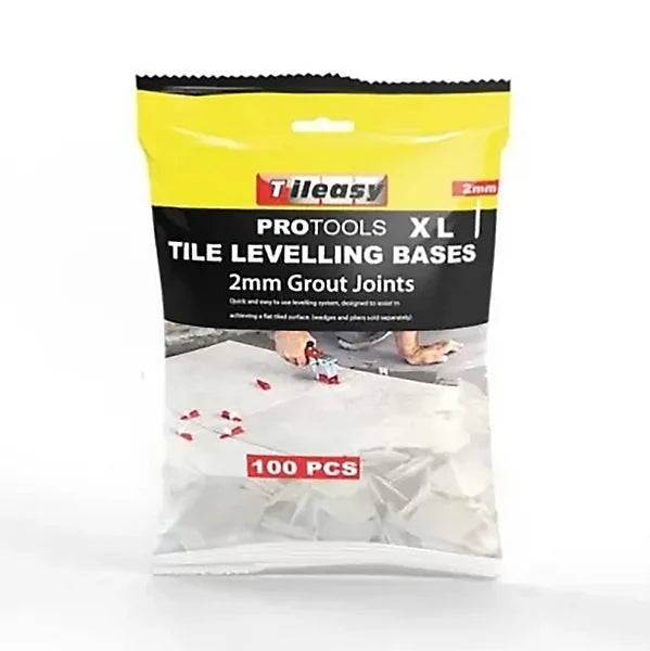 Tileasy 2mm Outdoor Slab Tile Levelling Spacer Bases Pack of 100