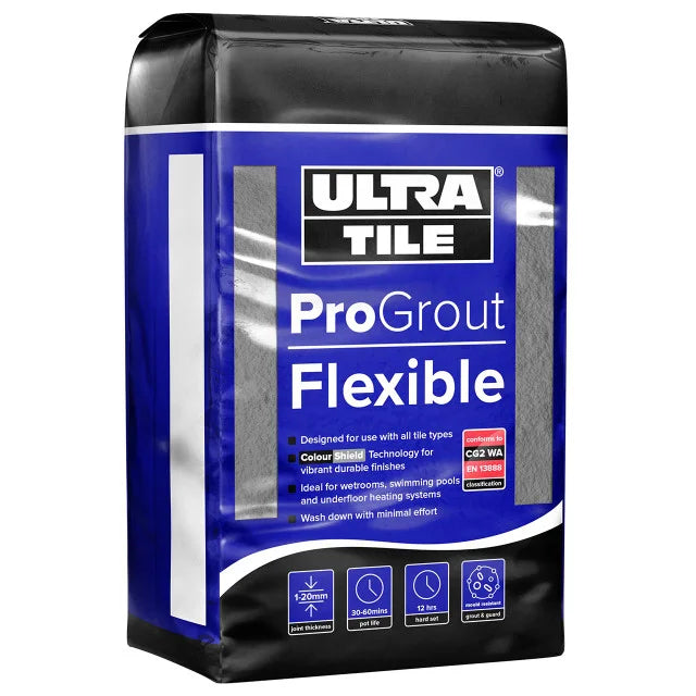 Ultra Tile Pro Grout Flexible – Walls & Floors – 1 to 20mm – 3 Kg COLOURS