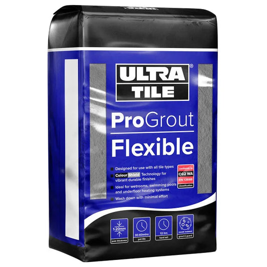 Ultra Tile Pro Grout Flexible – Walls & Floors – 1 to 20mm – 3 Kg COLOURS