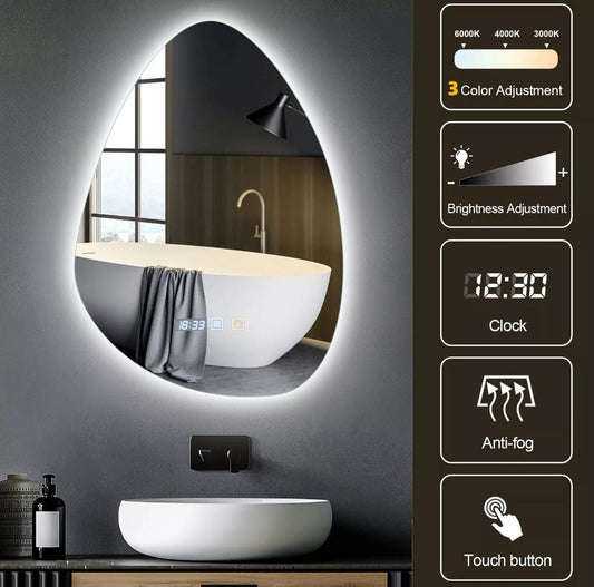 BATHROOM LED MIRROR WITH TOUCH SENSOR