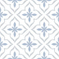 Antique Cube Pattern 20x20 Blue Matt