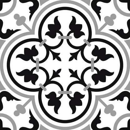 Classic Cube Pattern 20x20 Black Matt