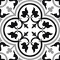 Classic Cube Pattern 20x20 Black Matt