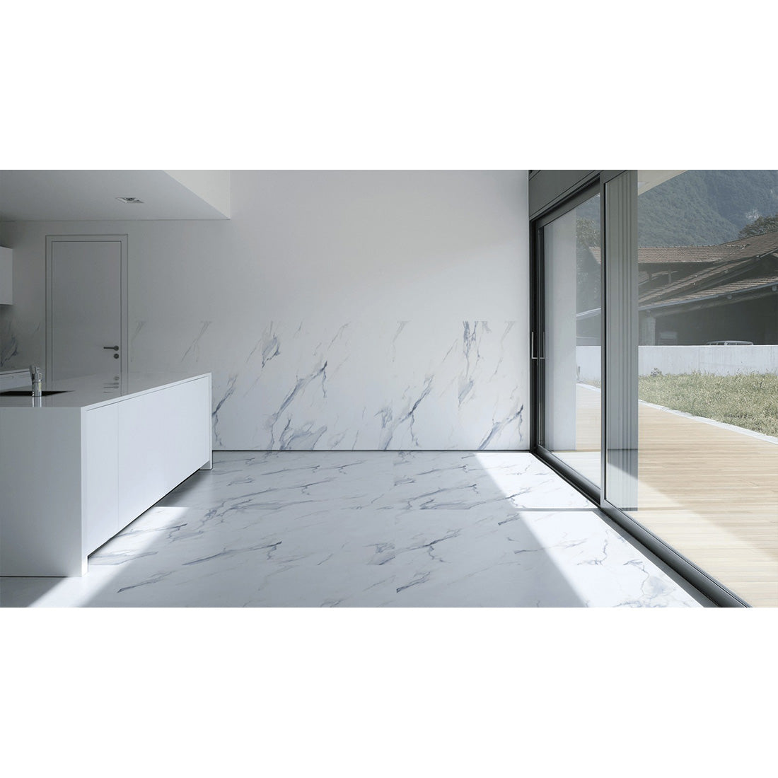 Statuario Mercury 30x60 Blue Polished