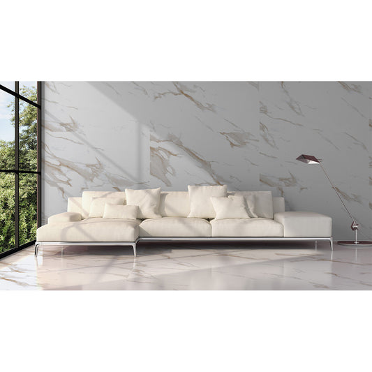 Statuario Mercury 60x60 Gold Polished